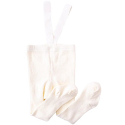 Niemowlęce rajtuzy na szelkach Kremowe M 6-12mcy