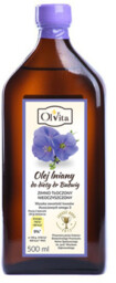 Olej lniany budwigowy 500ml - TŁOCZONY NA ZIMNO