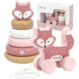 Viga Toys Viga Polarb Zestaw Lisek Drewniana Piramidka