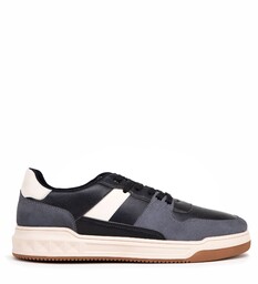 Męskie sneakersy z ekoskóry czarno - szare
