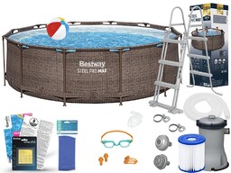 Basen Bestway 366x100 Ogrodowy Stelażowy 56709 12w1