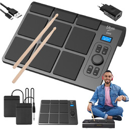 V-TONE ED9 perkusja elektroniczna bateryjna przenośna USB-C Bluetooth
