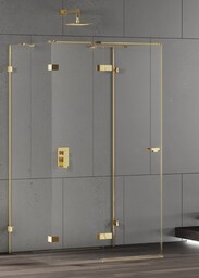 New Trendy Eventa Gold Shine kabina prysznicowa przyścienna