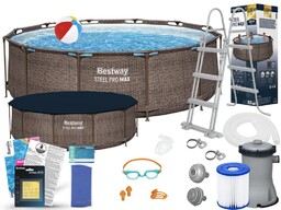 Basen Bestway 366x100 Ogrodowy Stelażowy 56709 13w1