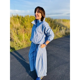 Pakamera Komplet w paski - koszula i kuloty