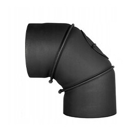 Kolano Nastawne Stalowe Czarne Spalinowe Do Kominka Pieca