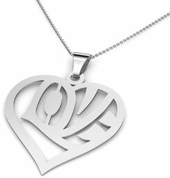 Zawieszka srebrna serce LOVE