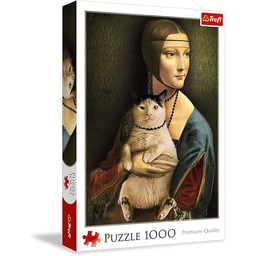 Trefl - Dama z Kotem - 1000 Elementów,