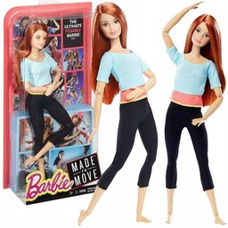 Lalka Barbie Made To Move Gimnastyczka Rude włosy