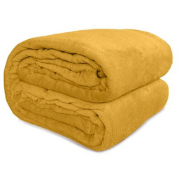 Koc TAGO 200 x 220 cm musztardowy