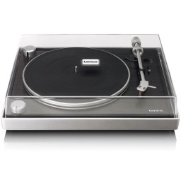 Lenco L-455BK Manualny Napęd paskowy, Przedwzmacniacz Czarno-srebrny Gramofon