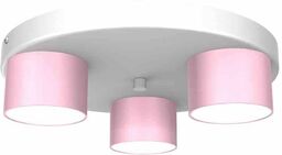 Lampa sufitowa nowoczesna DIXIE Pink-White 3xGX53 MLP7556-Milagro