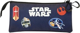 Star Wars Pilot -Piórnik Potrójny FAN, Granatowy, 23