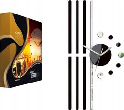 Zegar ścienny w stylu nowoczesnym akrylowy czarny line