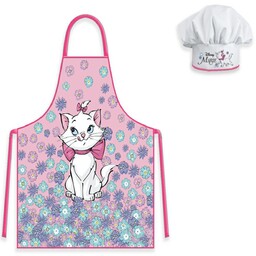 Brandmac Fartuszek dziecięcy z czapką Marie 001różowy zestaw