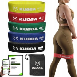 Zestaw 5 mini gumy materiałowe do ćwiczeń Hip
