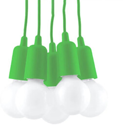 Lampa wisząca DIEGO 5 zielony SL.0583 - Sollux