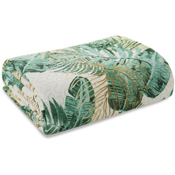 Narzuta 220 x 240 Pikowana Dawosa Biały+Zieleń