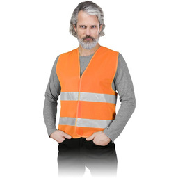 OX-LUMI - Kamizelka ostrzegawcza z dwoma poziomymi pasami