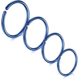 Kolczyki do nosa 4 szt. 16G-22G, stal chirurgiczna