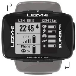 Lezyne, Licznik rowerowy, Super Pro GPS, czarny
