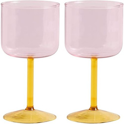 Hay Kieliszek do wina, szkło borokrzemowe, różowy, żółty,