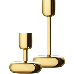 Iittala Nappula świecznik wykonany z mosiądzu, zestaw 2