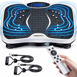 UNDERFIT OUTLET Platforma wibracyjna White masaż Bluetooth głośnik