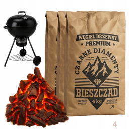 Węgiel Drzewny do Grilla 12 kg Bieszczad Czarne