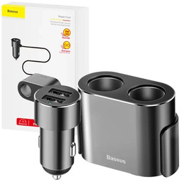 Baseus Two-in-one ładowarka i rozdzielacz gniazdka zapalniczki 2XUSB