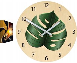 Zegar brzozowy ścienny w kształcie liścia akrylowy liśc