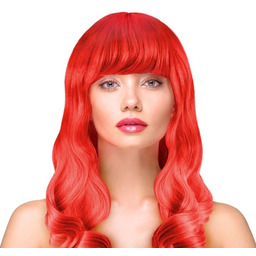 Peruka imprezowa włosy długie falowane czerwone przebranie karnawał