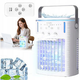 Mini Klimatyzator Powietrza 1000ML Wentylator Nawilżacz Led Pilot