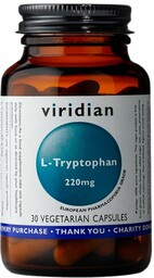 Suplement diety, Viridian L-Tryptofan 220 Mg 30 Kaps.