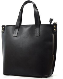 Stylowa torebka skórzana shopper na ramię