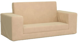 Elior Kremowa 2-osobowa rozkładana sofa dziecięca - Santino