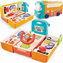 MUZYCZNY AUTOBUS SZKOLNY ROZKŁADANY DŹWIĘK ŚWIATŁO