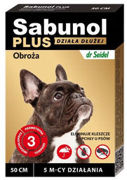 Sabunol Plus - Obroża przeciw pchłom i kleszczom