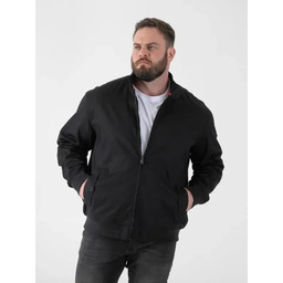 Duża Elegancka Kurtka Męska Harrington Czarna KENT-D555