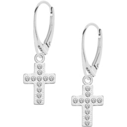 MYNESS Kolczyki z krzyżykami Swarovski