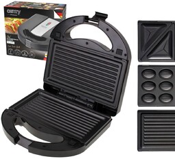 Opiekacz 3w1: Toster, Grill, Orzeszki, Nieprzywierająca Powłoka, Camry