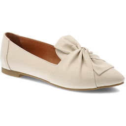 Ravini Beżowe Baleriny Eleganckie Obuwie Damskie