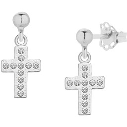 MYNESS Kolczyki z krzyżykami Swarovski