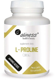 Suplement diety, L-Proline 500 mg Aliness 100 vege