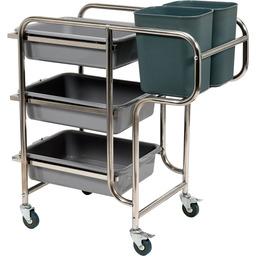 WÓZEK KELNERSKI 3-PÓŁKOWY Z 5 POJEMNIKAMI Yato YG-09101