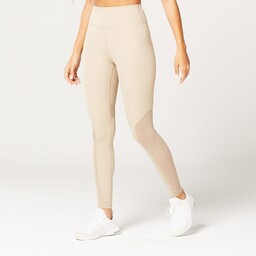 SQUATWOLF Damskie legginsy Mesh Insert Cobblestone