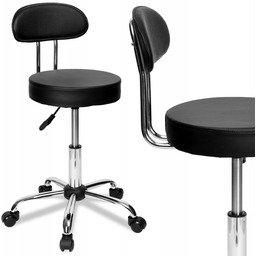 Stołek Fryzjerski Hoker Taboret Kosmetyczny Regulowany Na Kółkach
