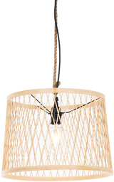 QAZQA Rustykalna lampa wisząca zewnętrzna z rattanu 40