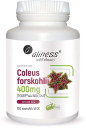 Suplement diety, Coleus forskohlii 10% 400mg (pokrzywa indyjska)