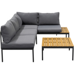 Narożnik tarasowy ze stolikiem kawowym